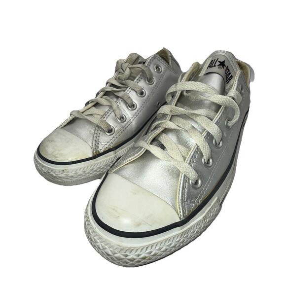 Size 7 - Women’s Converse All-Stars Silver Chuck Taylor - Picture 1 of 7
